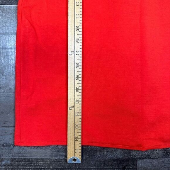 Banana Republic Women’s Size 8 Petite Sheath Bow Neck Dress Red Sleeveless - Picture 5 of 9